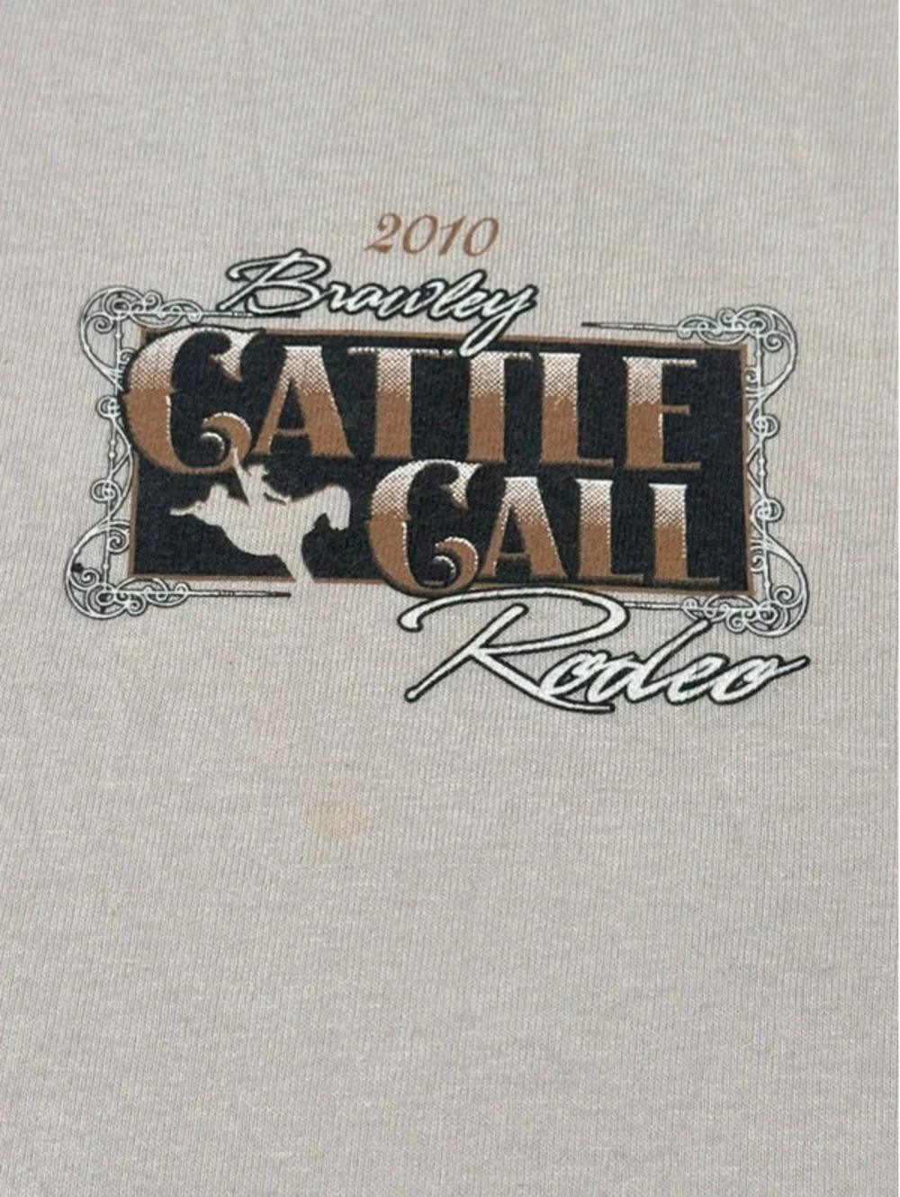 2010 Brawley Cattle Call Rodeo Graphic T-Shirt XL 1337